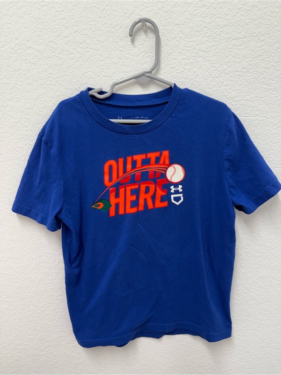 Under Armour Other - Under Armour Boys' Royal Blue 'Outta Here' Graphic Tee with Orange Accents